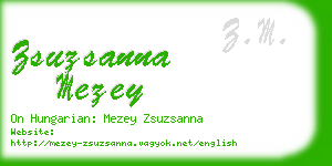 zsuzsanna mezey business card